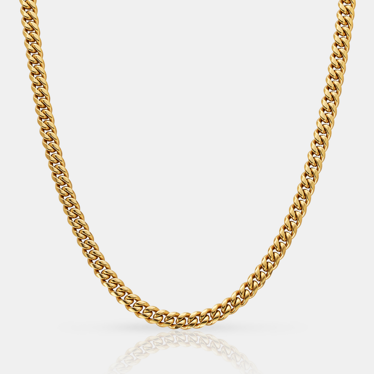 Vylex Executive Cuban Chain™ - שרשרת קובנית 5 מ"מ זהב פלדת 316L