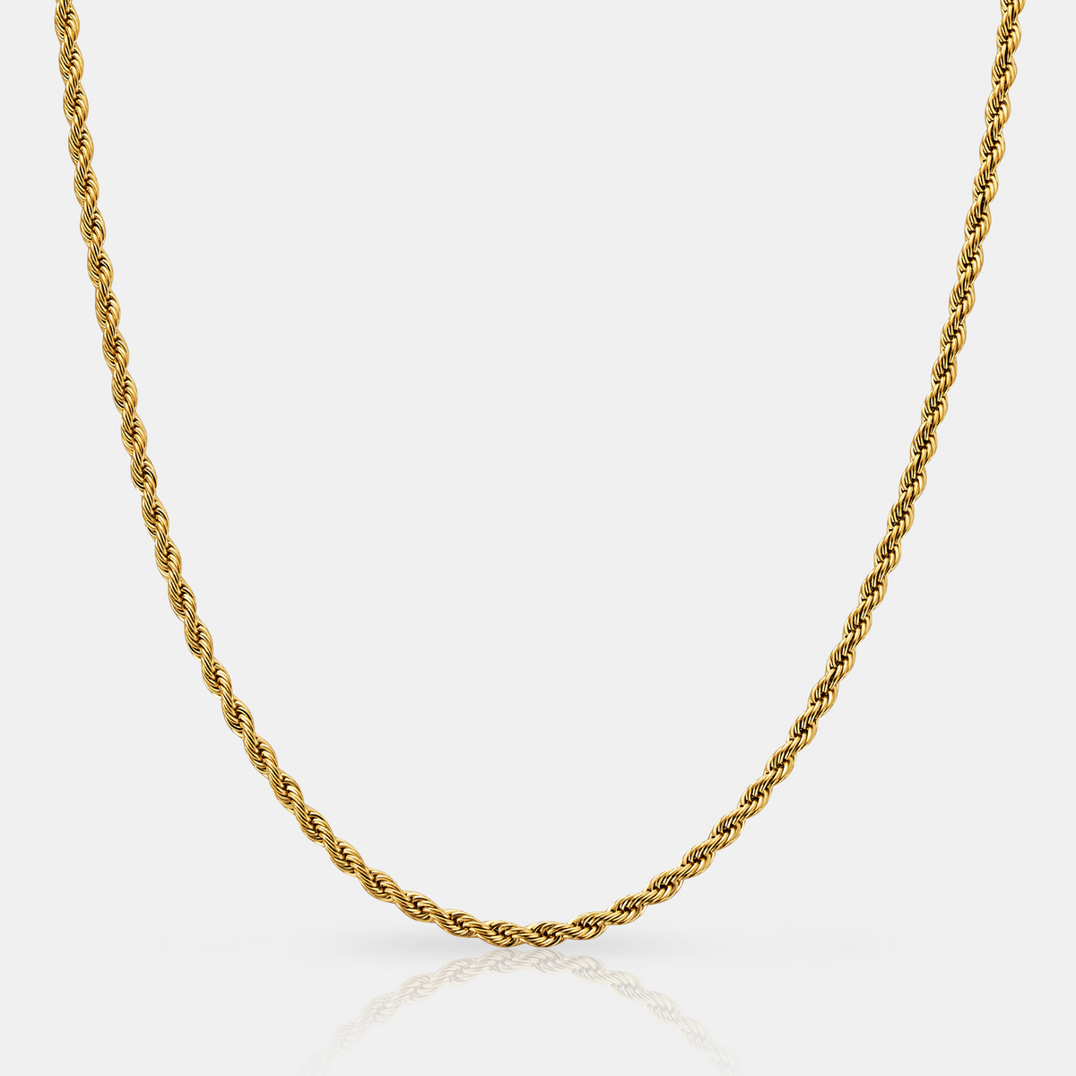 Vylex Diamond-Cut Rope Chain™ - שרשרת חבל 3 מ"מ זהב פלדת 316L