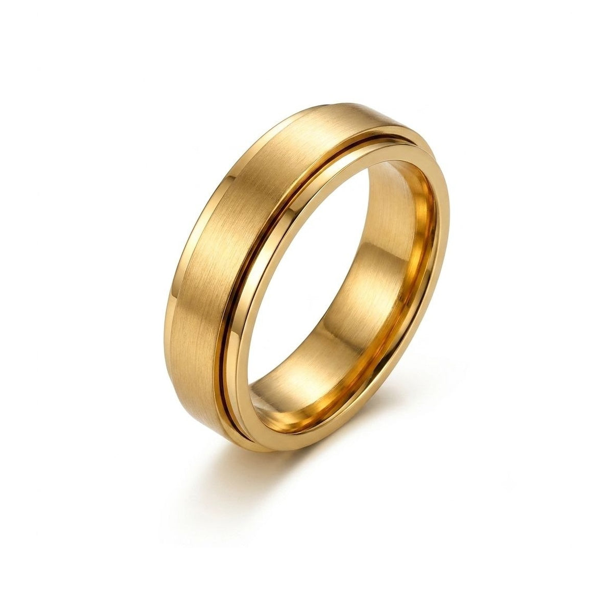 Vylex Executive Zen Ring™ - טבעת זן מסתובבת זהב פלדת 316L